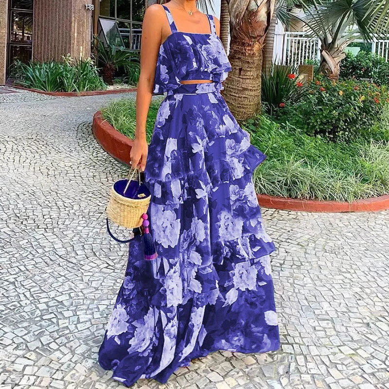 Women's Two Piece Outfits Flor - Romper Floral Print incelemesi ve fiyatı