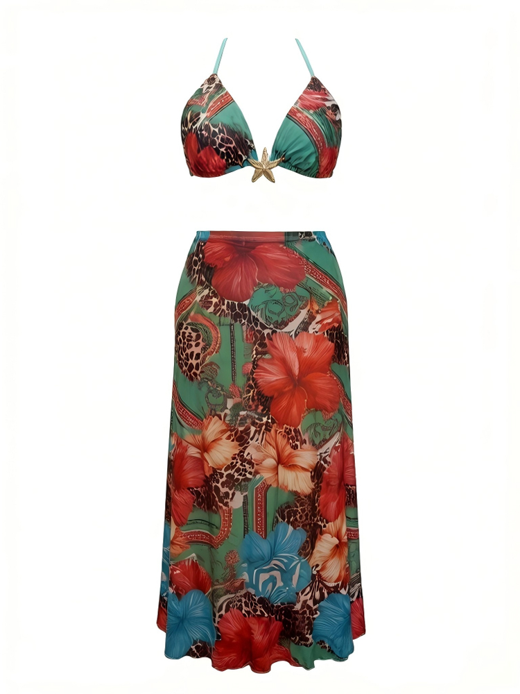 Women Plus Size Summer Boho Fl - Maxi Dress Halter incelemesi ve fiyatı