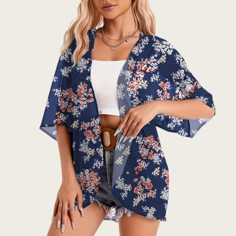 Swimsuit Woman 2025 Kimono Car - Kimono Sheer Floral incelemesi ve fiyatı