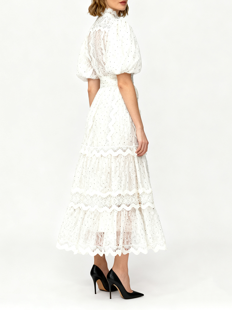 TWOTWINSTYLE Dot Print Sheer D - Linen Dress Wrap incelemesi ve fiyatı
