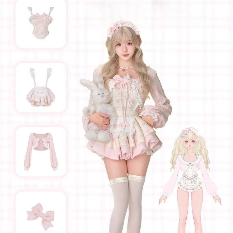 Japanese Sweet Lolita Style 3  - Crop Top Crochet incelemesi ve fiyatı