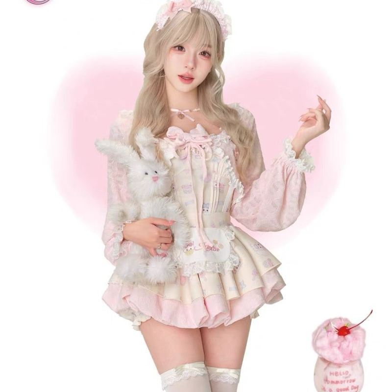 Japanese Sweet Lolita Style 3  - Crop Top Crochet incelemesi ve fiyatı