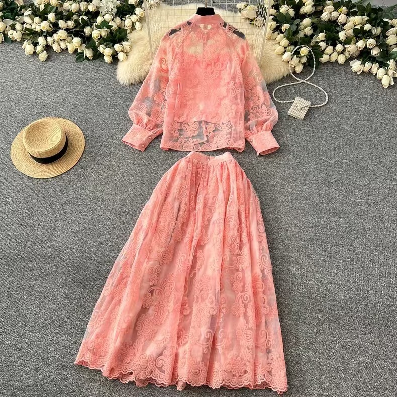 Elegant 2 Piece Long Dress Wom - Midi Skirt Floral incelemesi ve fiyatı