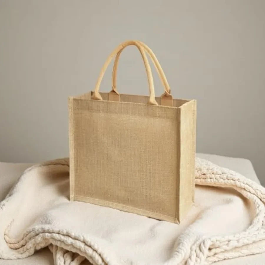 15 Pack Burlap Tote Bags 12x12 - Tote Bag Beach incelemesi ve fiyatı