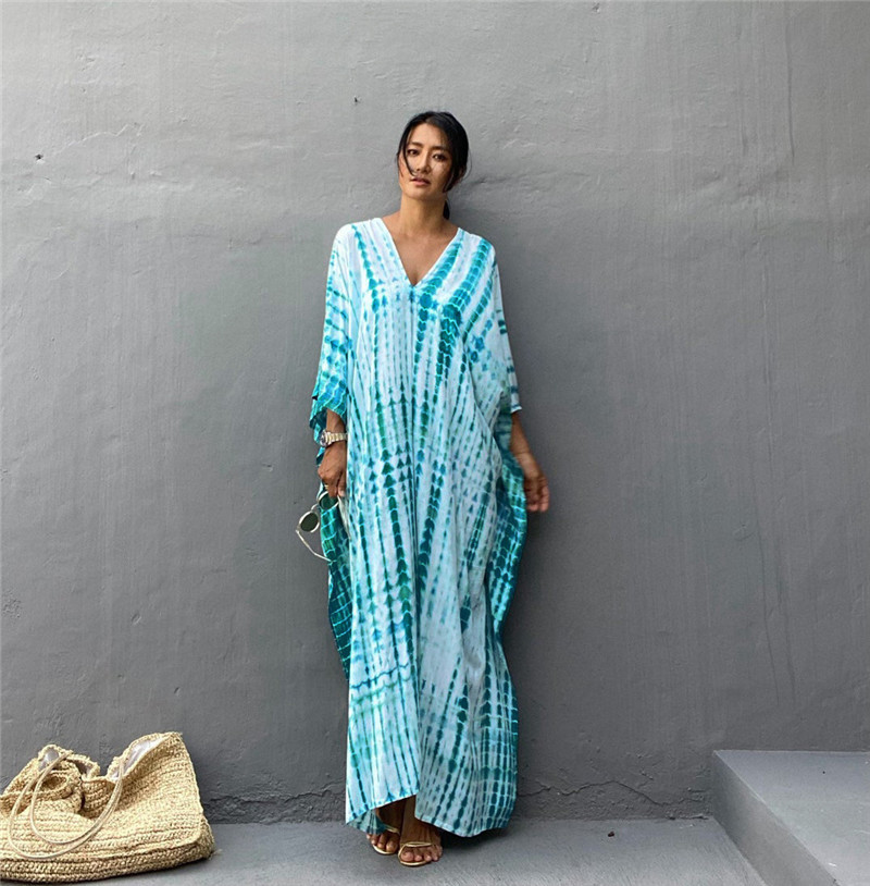 Plus Size Women Beachwear Long - Cover Up Kaftan incelemesi ve fiyatı