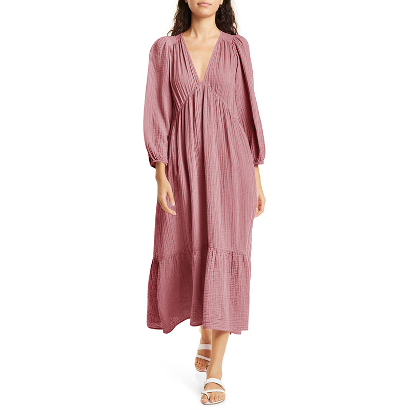 Muslin 100% Cotton Long Sleeve - Linen Dress Wrap incelemesi ve fiyatı