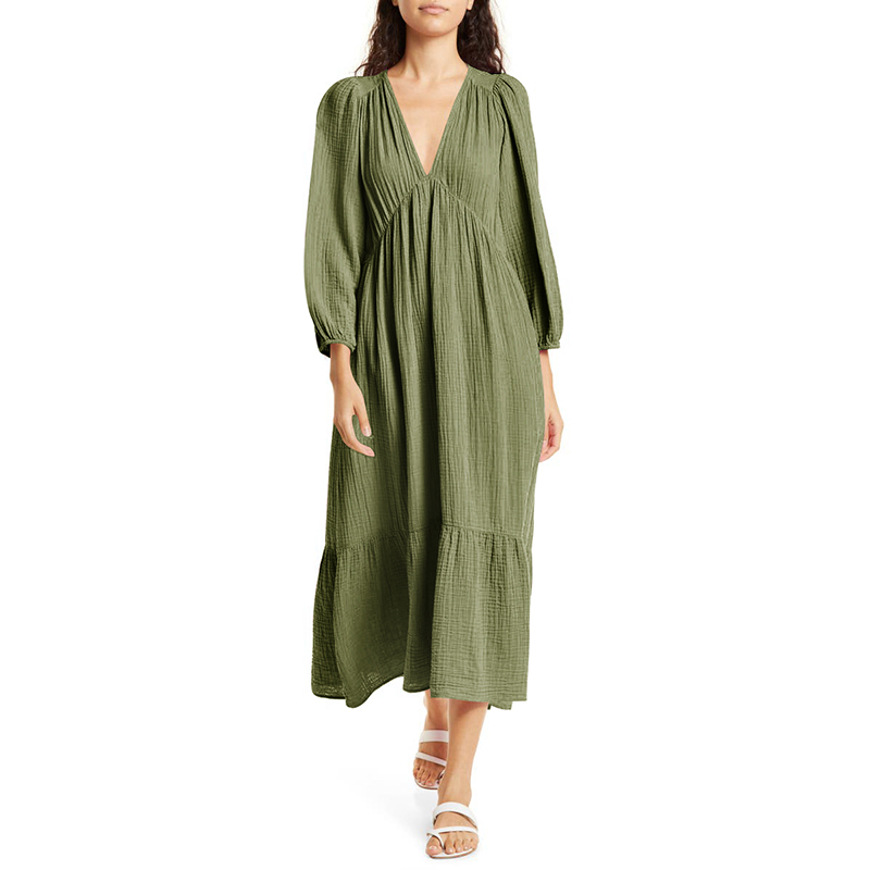 Muslin 100% Cotton Long Sleeve - Linen Dress Wrap incelemesi ve fiyatı