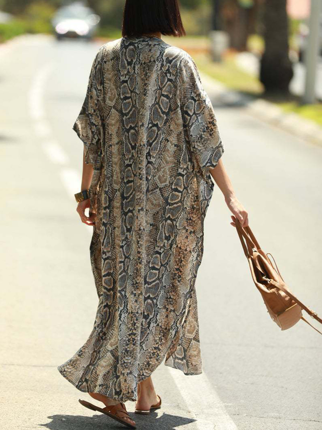 Bohemian Print Beach Cover-Up  - Cover Up Kaftan incelemesi ve fiyatı