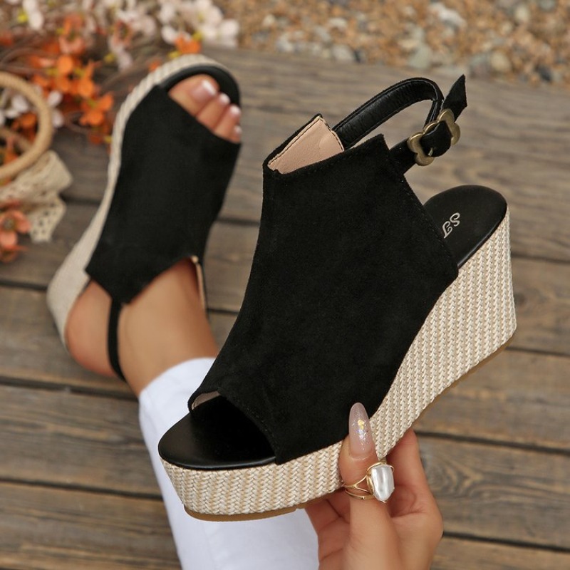 Women Sandals Summer Wedge Pla - Wedge Espadrille Women incelemesi ve fiyatı