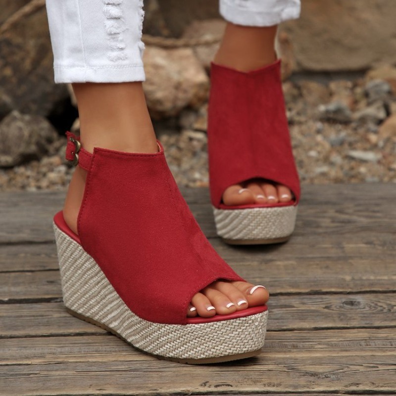 Women Sandals Summer Wedge Pla - Wedge Espadrille Women incelemesi ve fiyatı