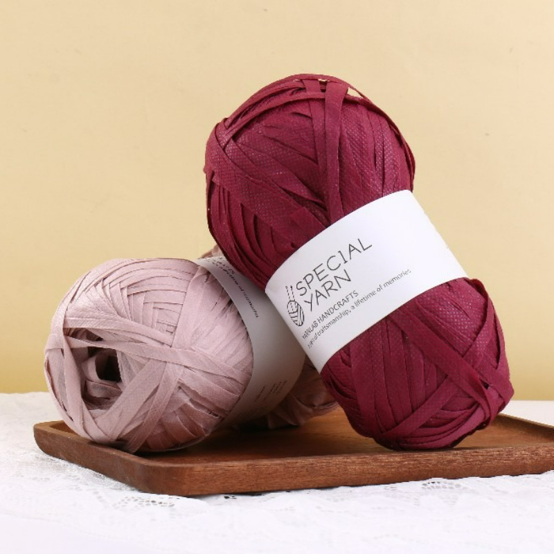 100g/pcs Raffia Flat Yarn for  - Crochet Bag Raffia incelemesi ve fiyatı