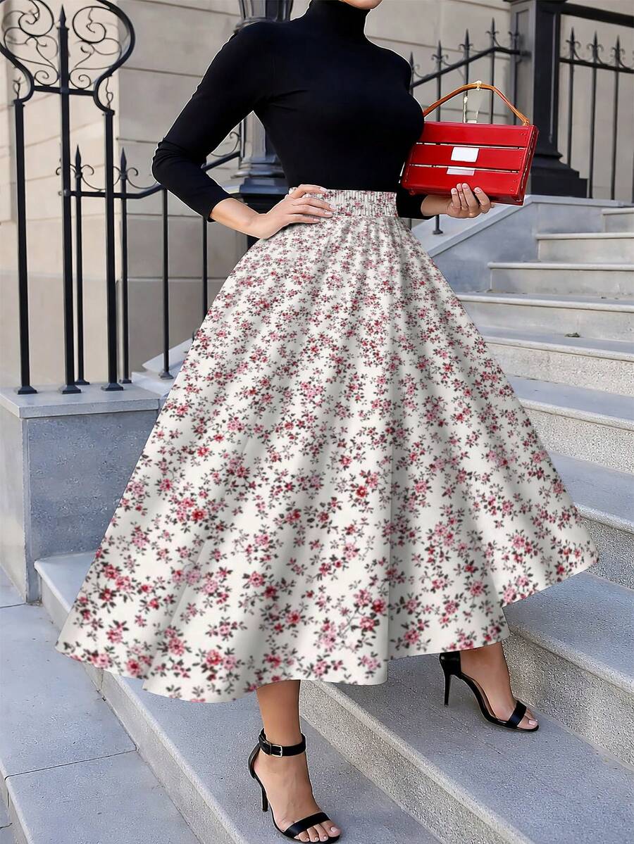 Oversized Floral Midi Skirt Pi - Midi Skirt Floral incelemesi ve fiyatı