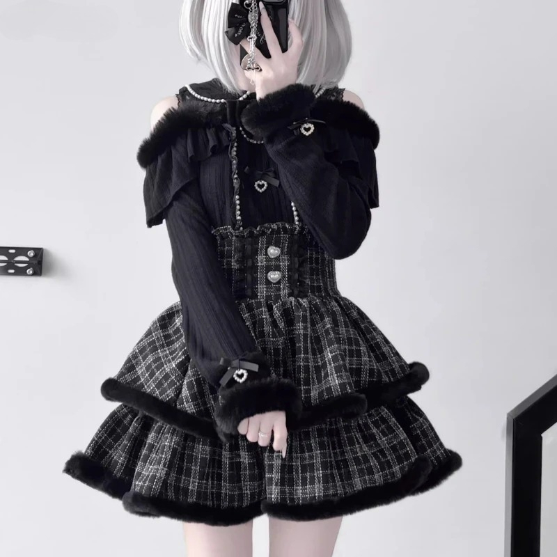 Y2k Japan Style Gothic Y2k Lol - Blouse Off Shoulder incelemesi ve fiyatı