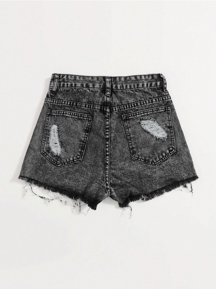 2026 New Vintage Washed Denim  - Shorts Denim Frayed incelemesi ve fiyatı