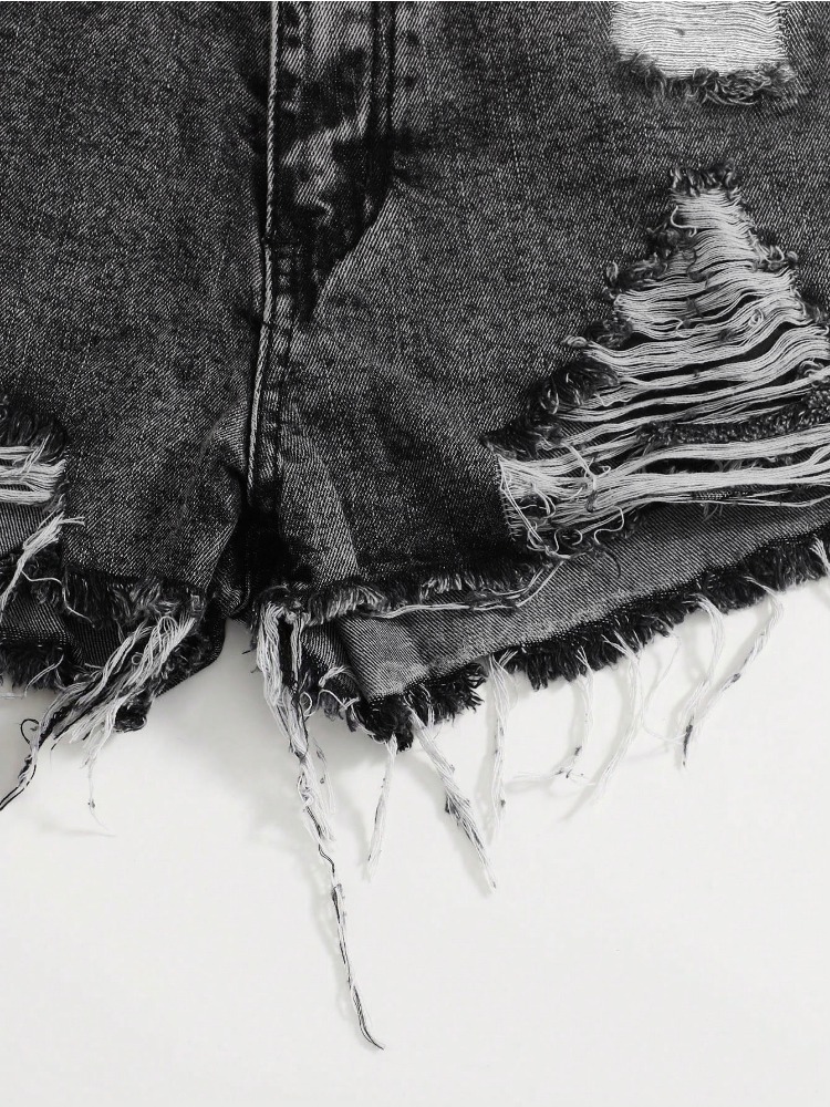 2026 New Vintage Washed Denim  - Shorts Denim Frayed incelemesi ve fiyatı
