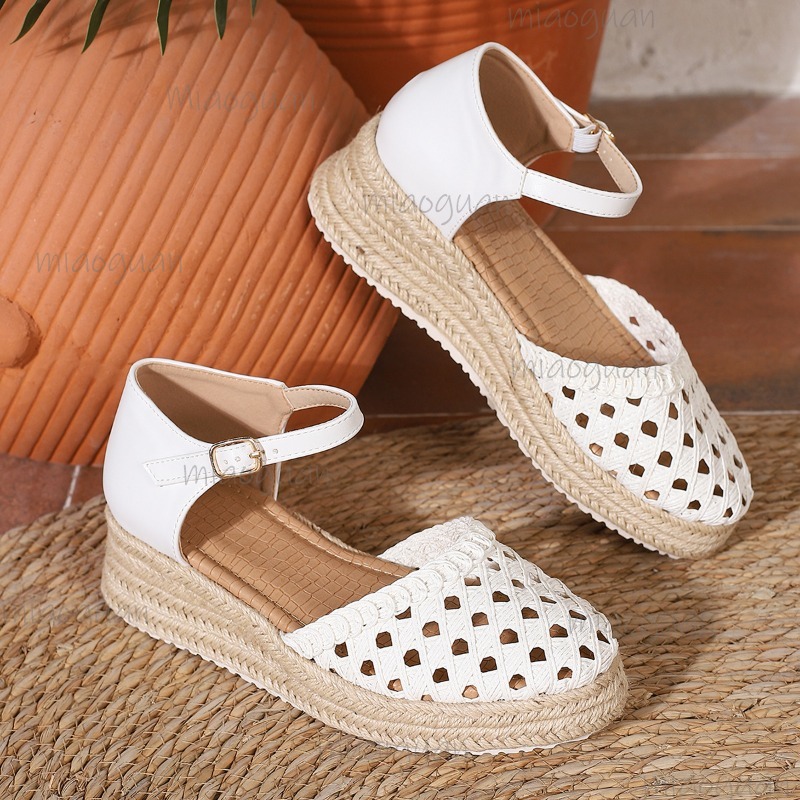 Boho Women's Hollow Out Woven  - Wedge Espadrille Women incelemesi ve fiyatı