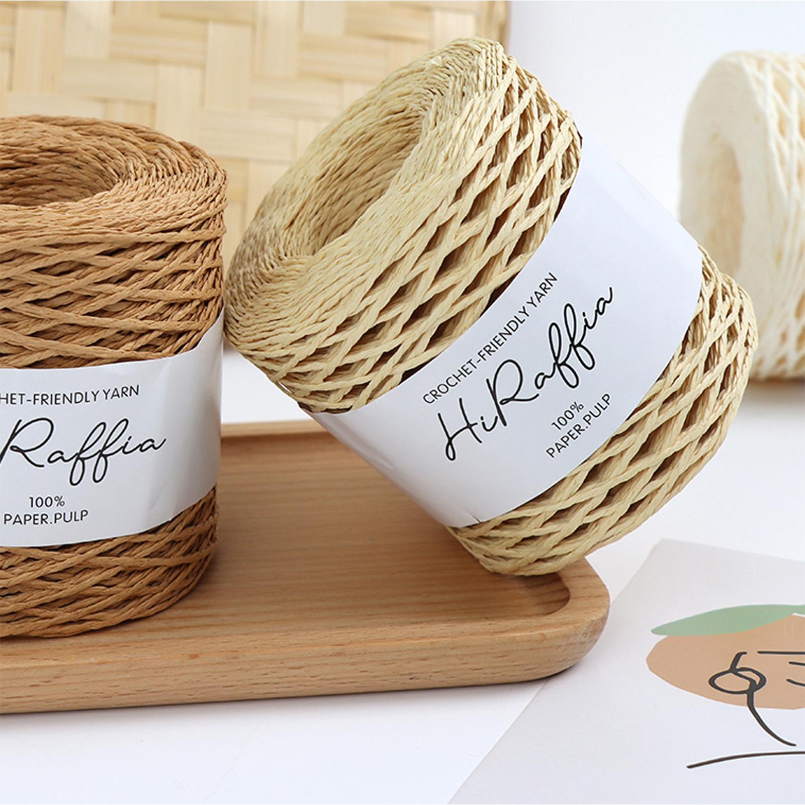 150m Natural Raffia Straw Yarn - Crochet Bag Raffia incelemesi ve fiyatı