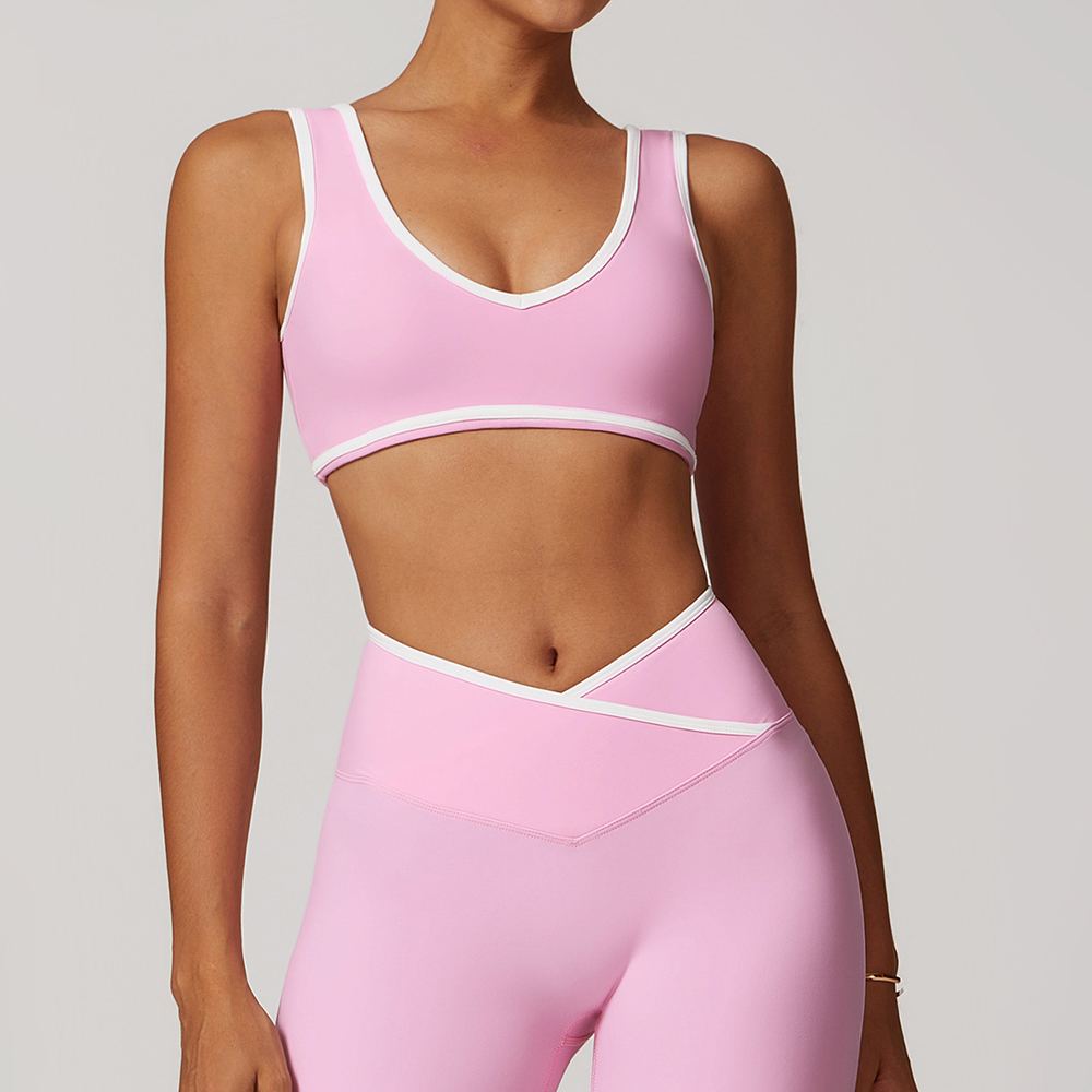 V-Neck Sports Bra Women Top Pu - Crop Top Crochet incelemesi ve fiyatı