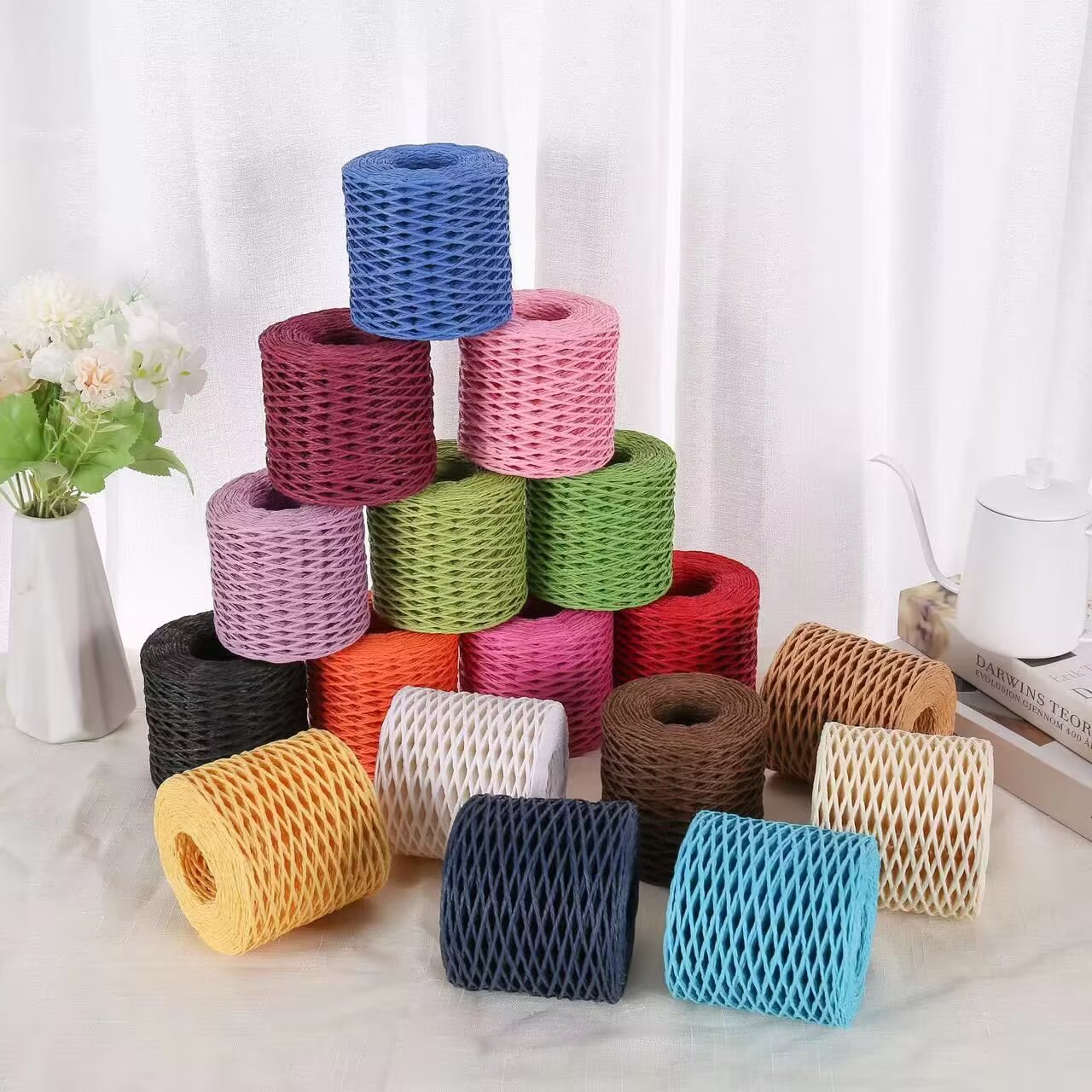 190g Raffia Yarn, Straw Paper  - Crochet Bag Raffia incelemesi ve fiyatı