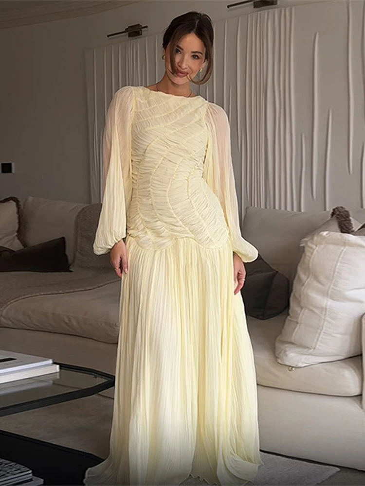 BWQ Elegant Chiffon Pleated Lo - Linen Dress Wrap incelemesi ve fiyatı