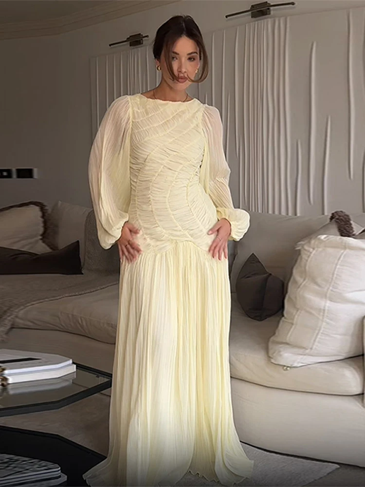 BWQ Elegant Chiffon Pleated Lo - Linen Dress Wrap incelemesi ve fiyatı