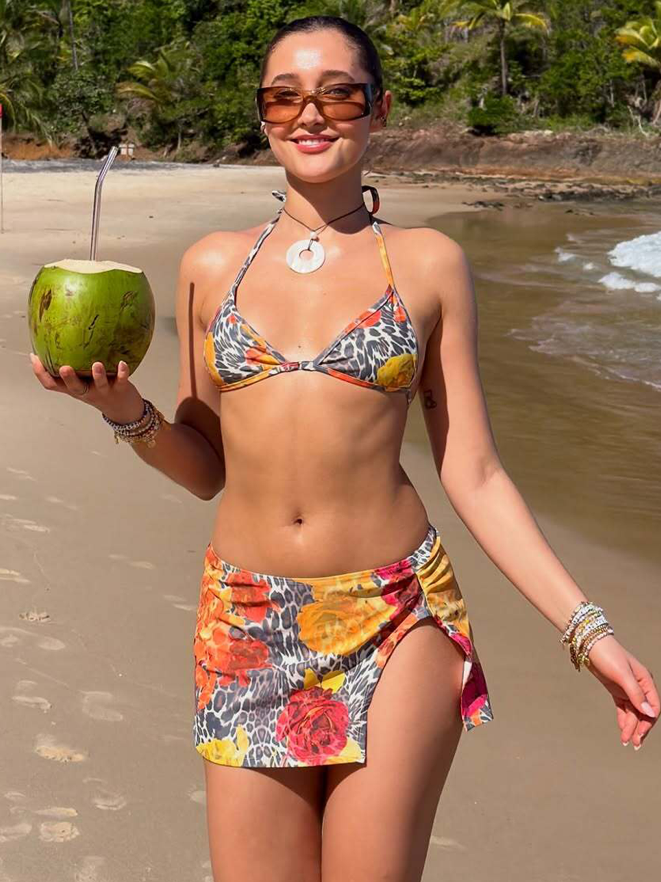 Hugcitar Polka Dot Print 3 Pie - Swimsuit Bikini Ruched incelemesi ve fiyatı