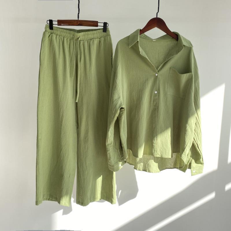 Women Cotton Linen 2 Piece Set - Linen Pant Wide incelemesi ve fiyatı