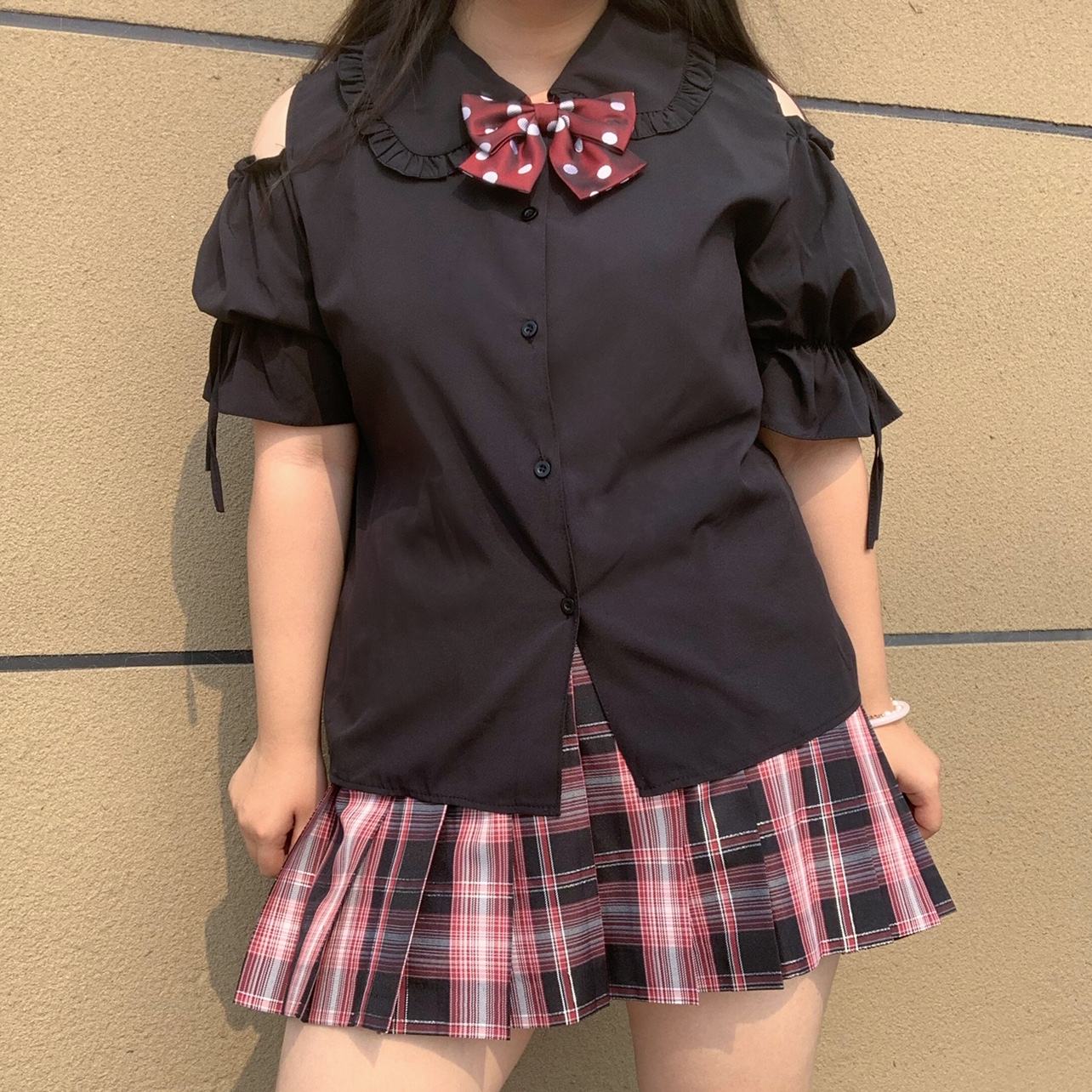 Large Size Jk Uniform Off-the- - Blouse Off Shoulder incelemesi ve fiyatı