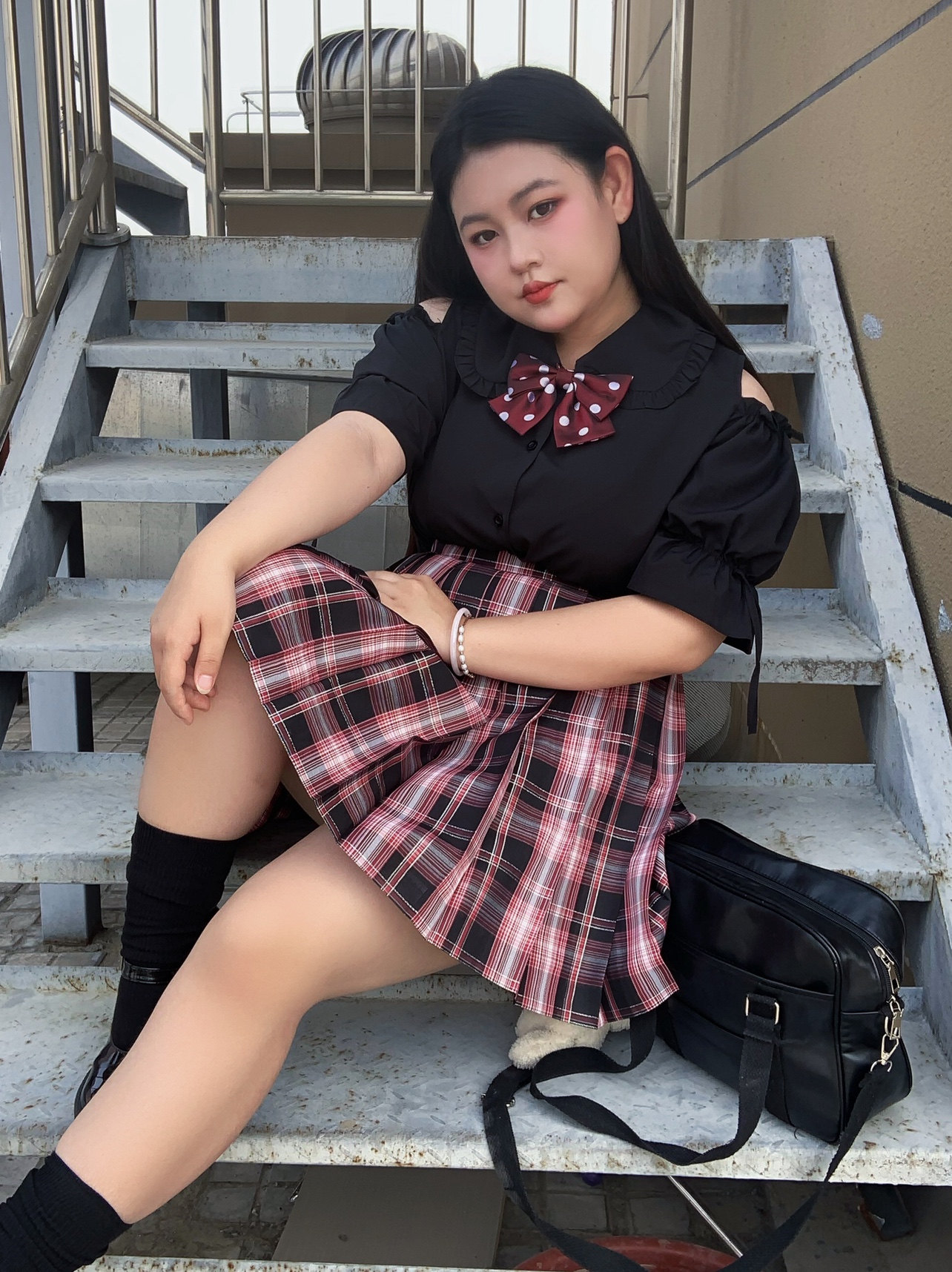Large Size Jk Uniform Off-the- - Blouse Off Shoulder incelemesi ve fiyatı