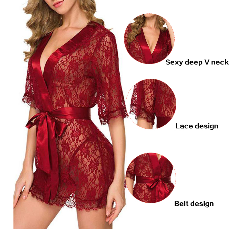 New Hot Sexy Women Floral Lace - Kimono Sheer Floral incelemesi ve fiyatı