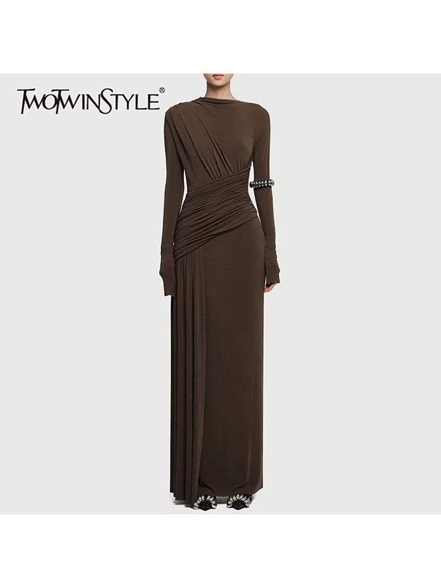 TWOTWINSTYLE Solid Slimming Dr - Linen Dress Wrap incelemesi ve fiyatı