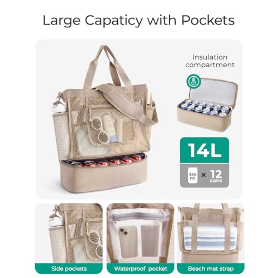 BAGSMART Beach Bag for Women M - Tote Bag Beach incelemesi ve fiyatı