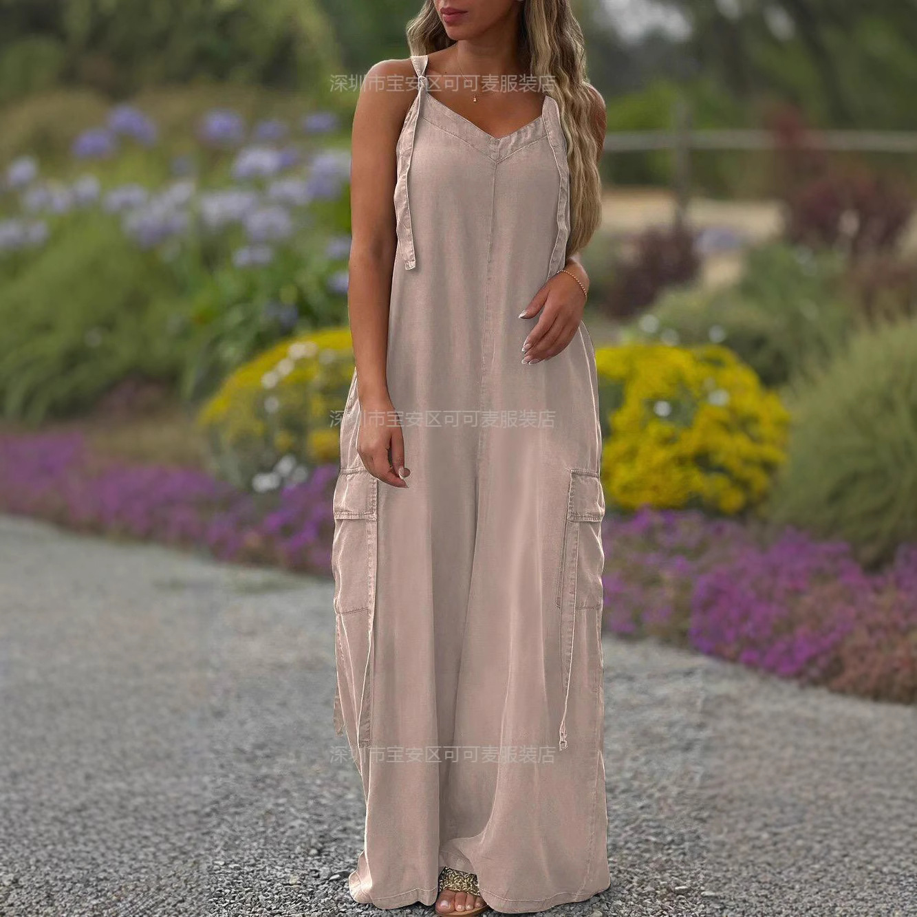 Loose Summer Jumpsuit Casual L - Jumpsuit Linen Relaxed incelemesi ve fiyatı