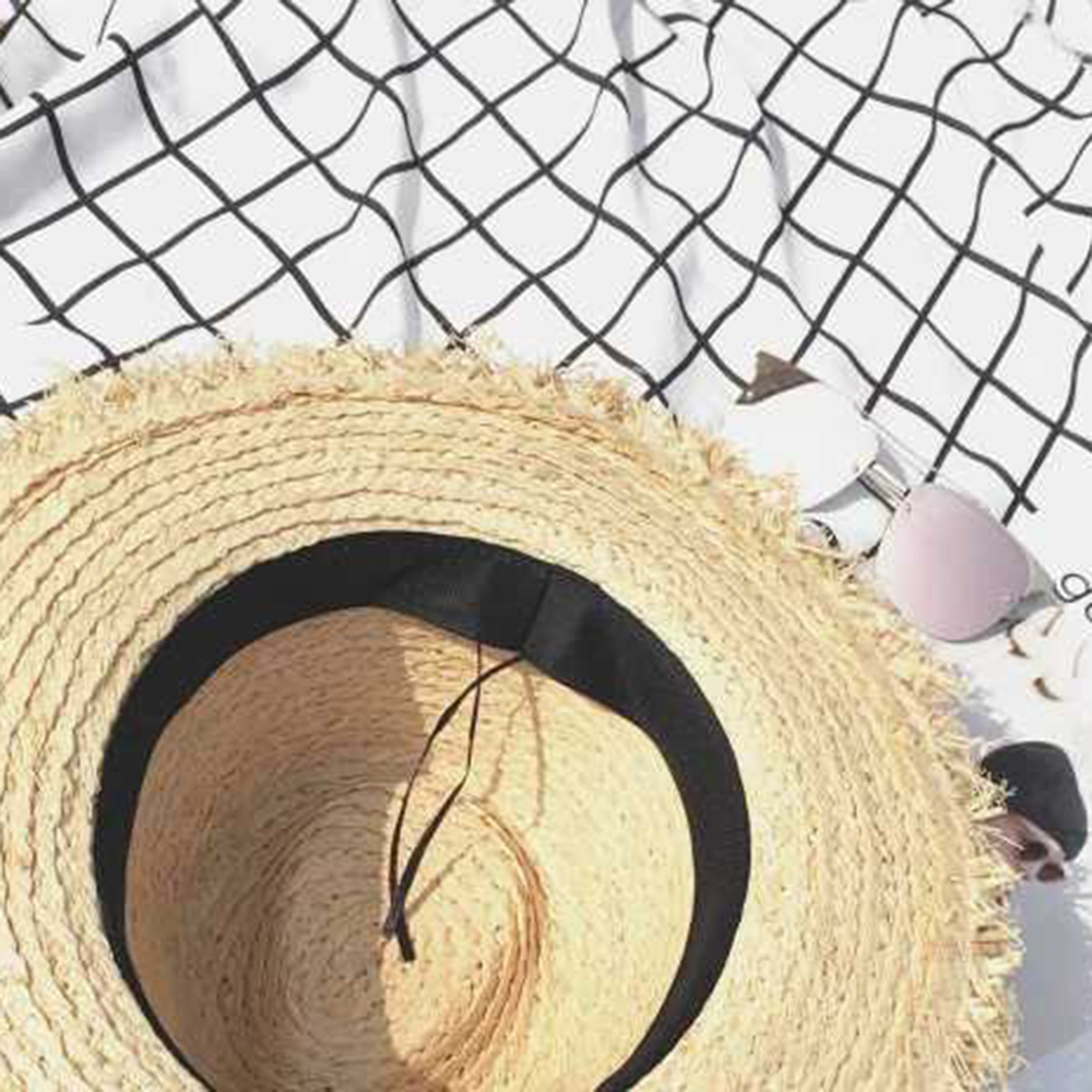 new Wide Brim Raffia Sun Hat f - Hat Floppy Wide incelemesi ve fiyatı