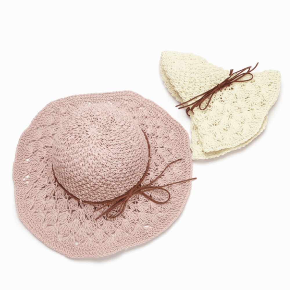 Handwoven Crochet Straw Hat Fo - Hat Floppy Wide incelemesi ve fiyatı