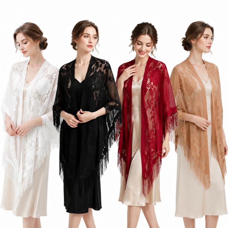 Floral Lace Shawl Wrap Women E - Kimono Sheer Floral incelemesi ve fiyatı