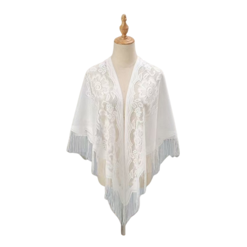 Floral Lace Shawl Wrap Women E - Kimono Sheer Floral incelemesi ve fiyatı