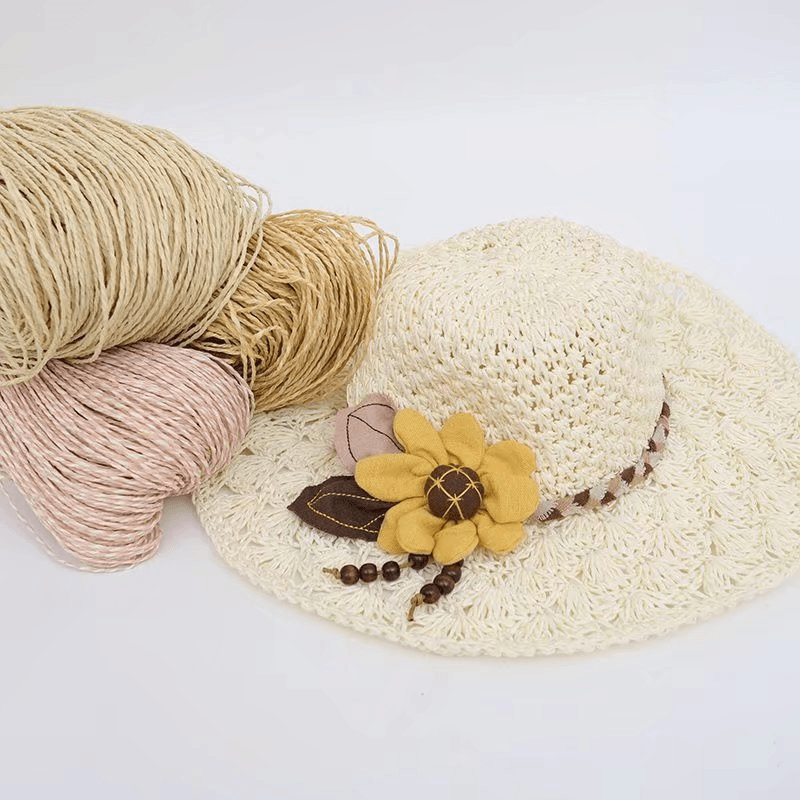 200g 2ply Cotton Raffia Yarn f - Crochet Bag Raffia incelemesi ve fiyatı