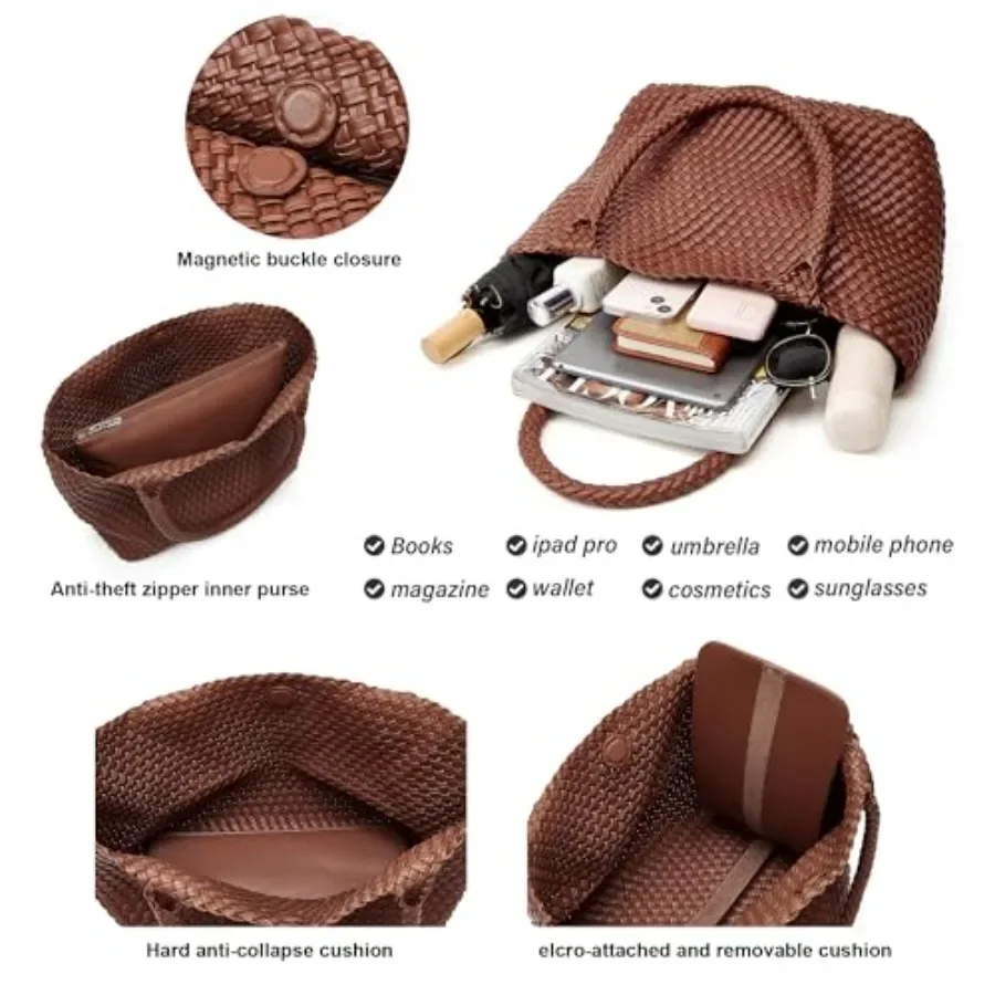 BOYATU Woven Tote Bag for Wome - Tote Bag Beach incelemesi ve fiyatı