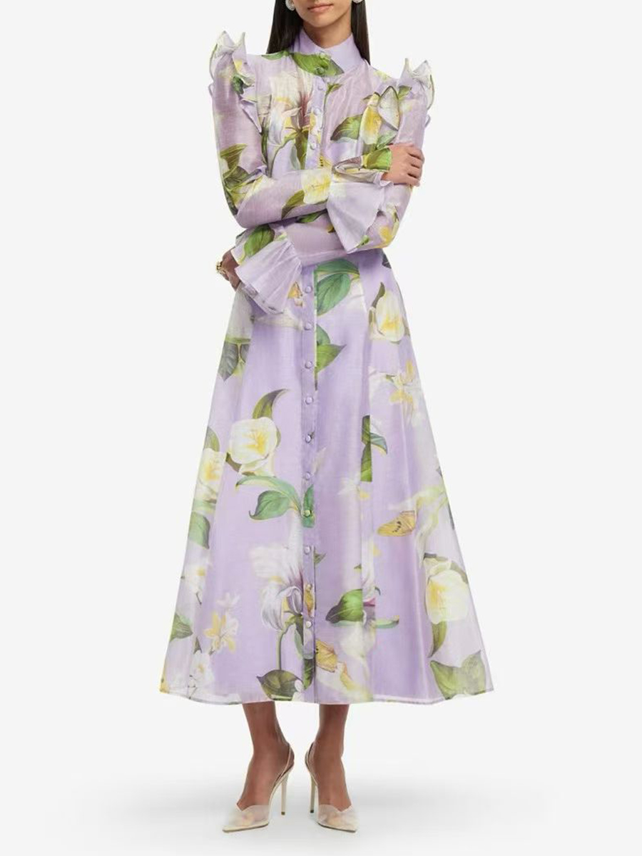 TWOTWINSTYLE Printing Spliced  - Linen Dress Wrap incelemesi ve fiyatı