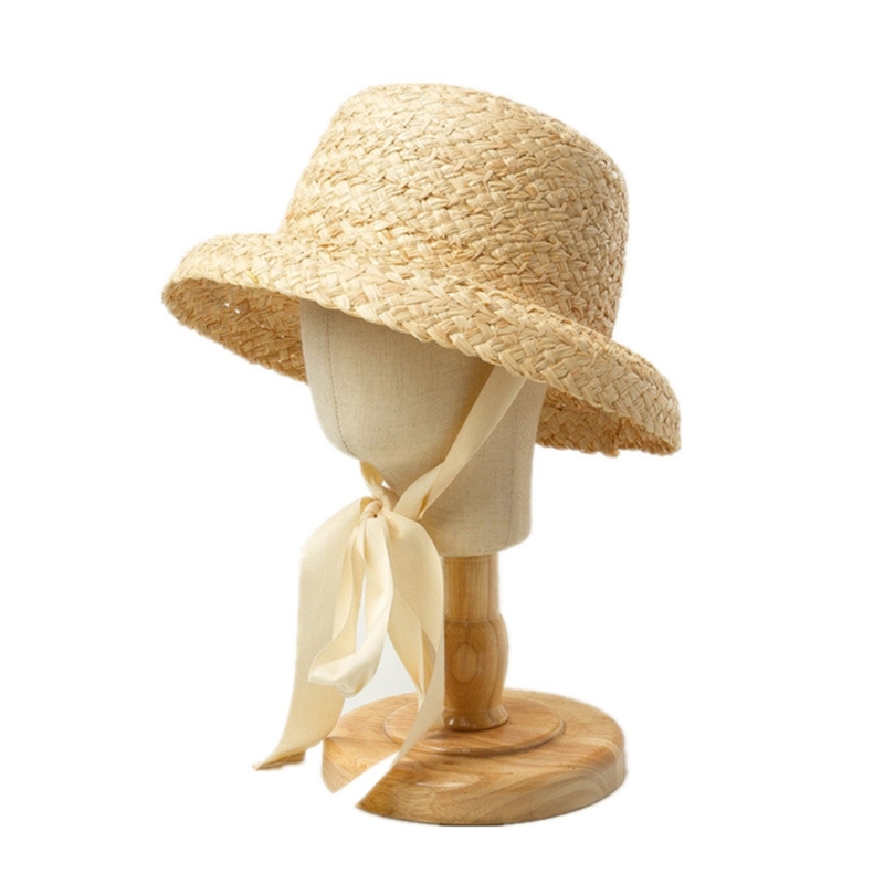 Handwoven Kids Straw  Cap Girl - Hat Floppy Wide incelemesi ve fiyatı