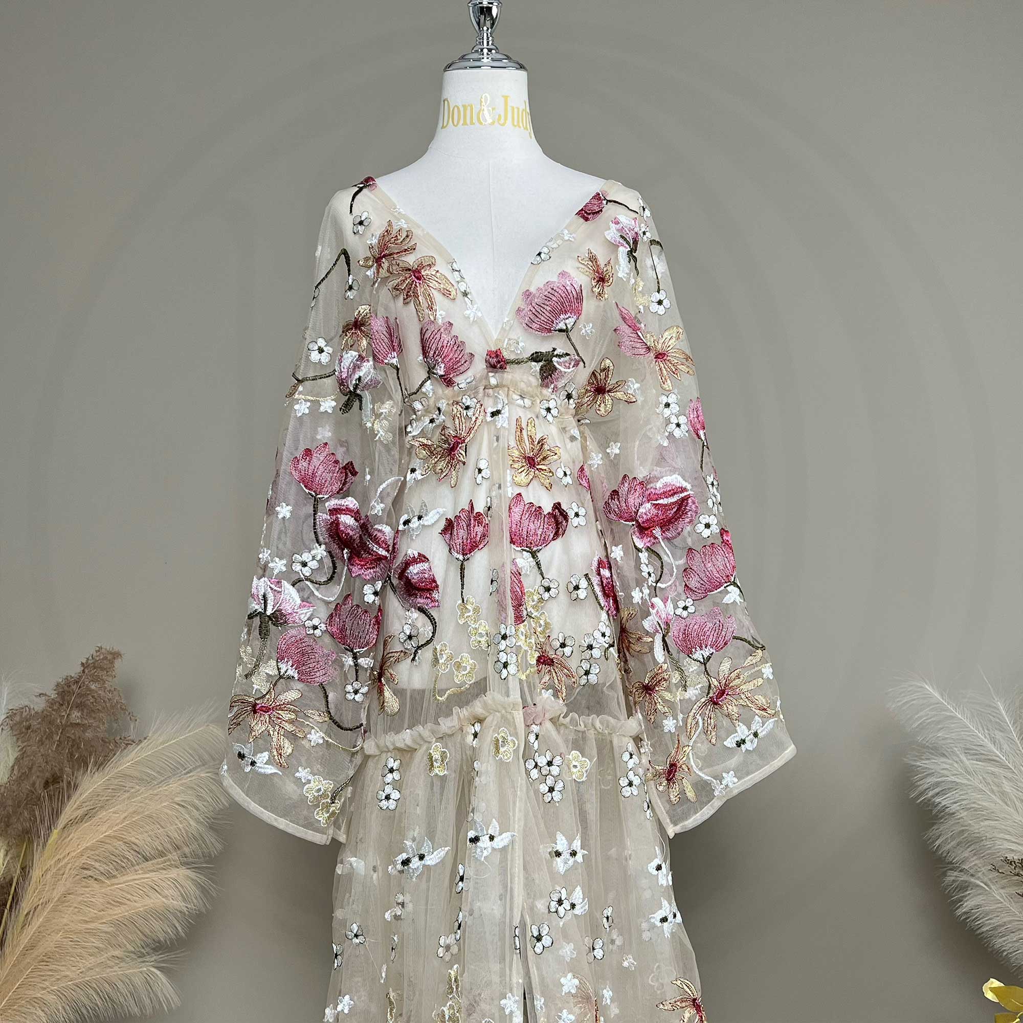 Don&Judy Butterfly Appliqués a - Kimono Sheer Floral incelemesi ve fiyatı