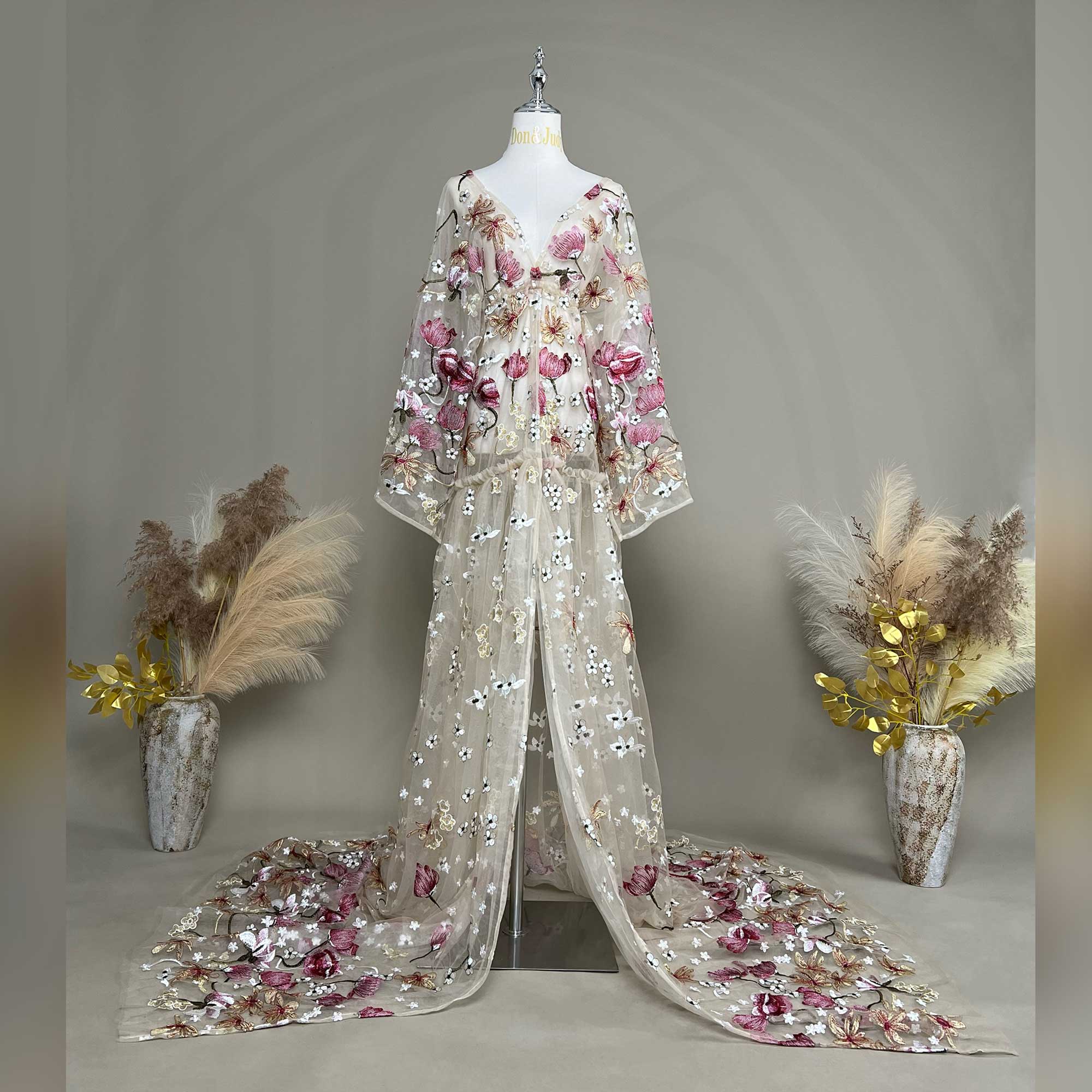 Don&Judy Butterfly Appliqués a - Kimono Sheer Floral incelemesi ve fiyatı