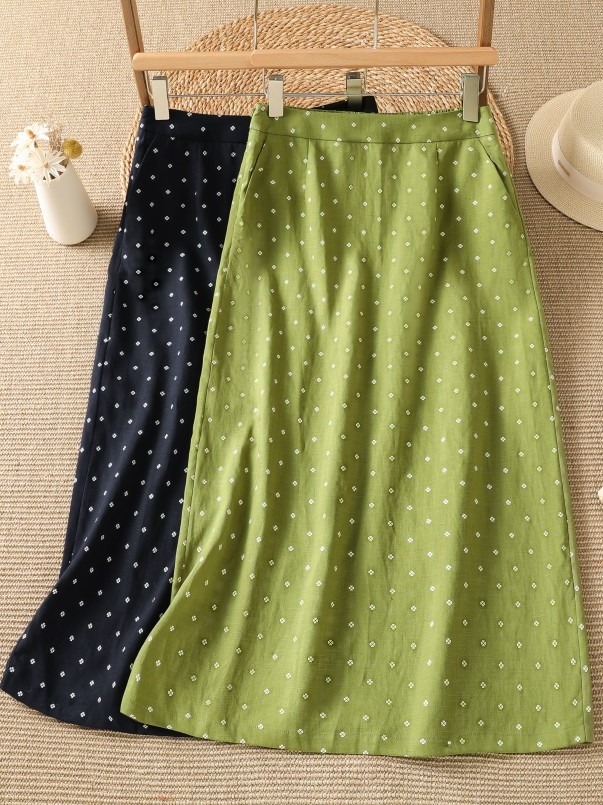 High Waist Floral Half Skirt T - Midi Skirt Floral incelemesi ve fiyatı