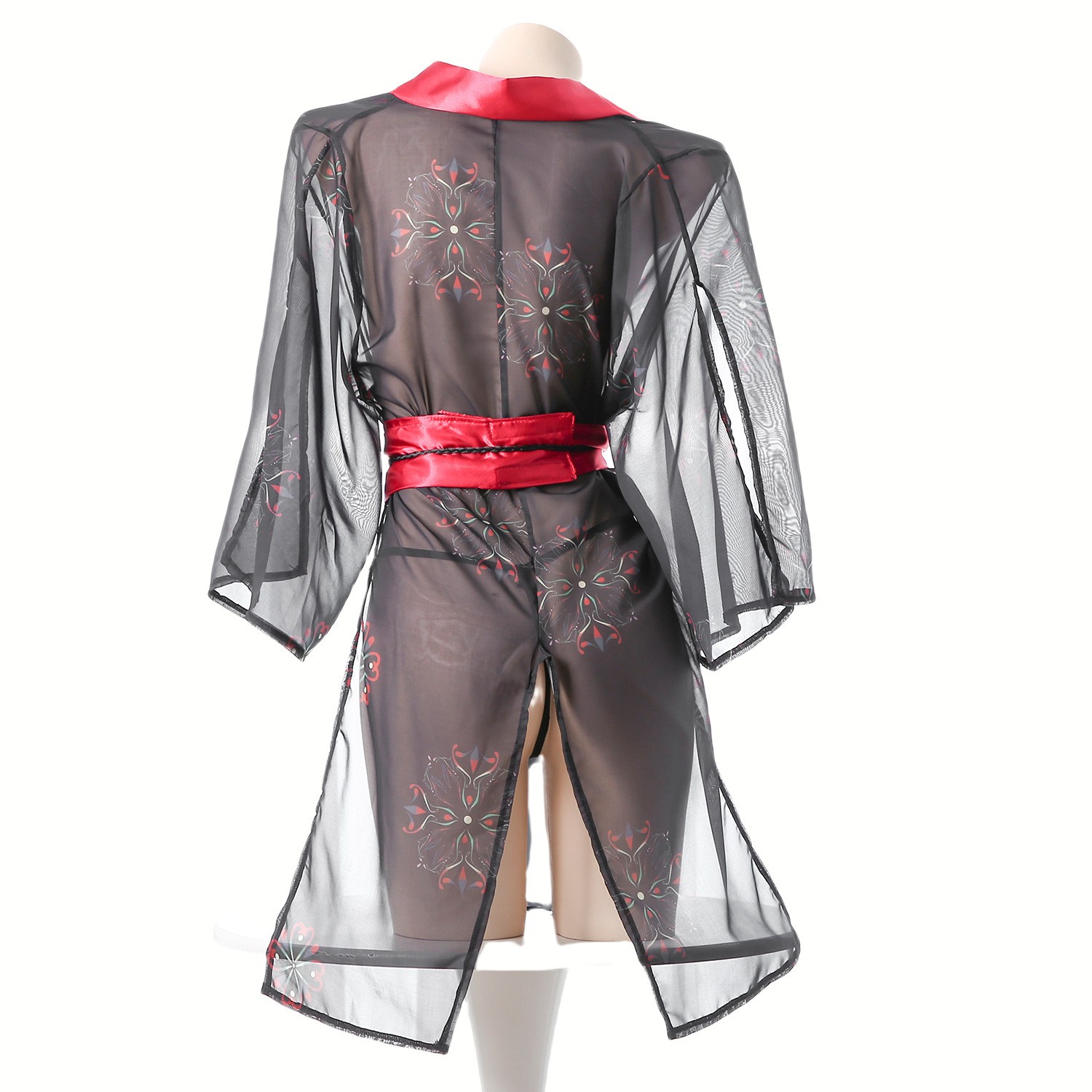 Women's Black Sheer Mesh Japan - Kimono Sheer Floral incelemesi ve fiyatı