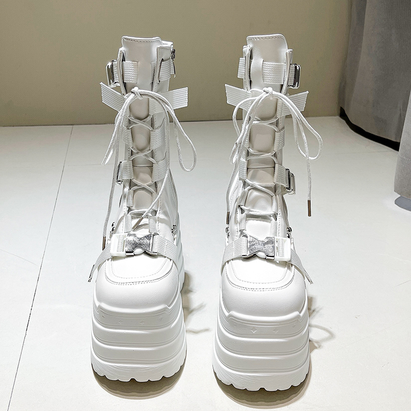 13.5CM,17CM Women Punk Boots A - Wedge Espadrille Women incelemesi ve fiyatı