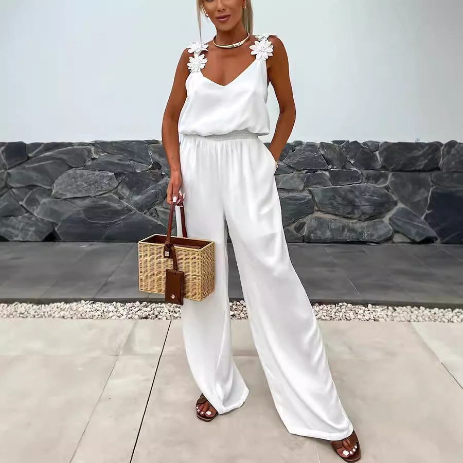 Casual Jumpsuit Strappy Sleeve - Jumpsuit Linen Relaxed incelemesi ve fiyatı