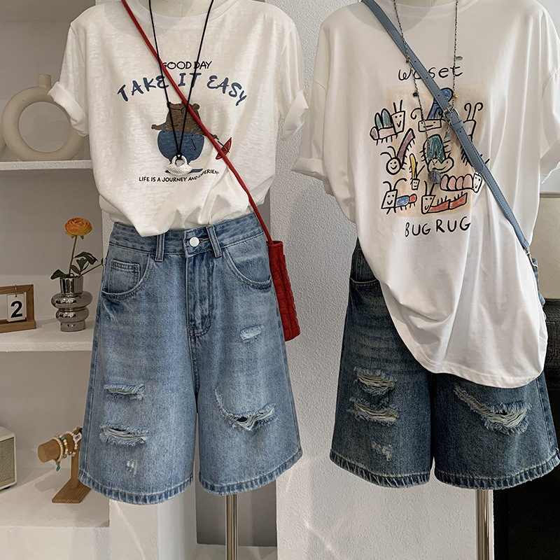 Denim Short Pant Women Jeans V - Shorts Denim Frayed incelemesi ve fiyatı