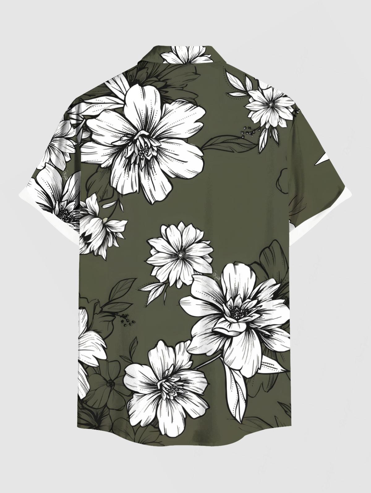 Flowers Leaf Printed Plus Size - Romper Floral Print incelemesi ve fiyatı