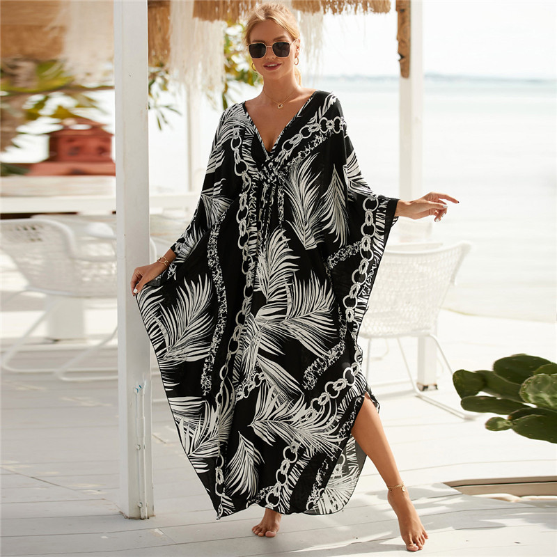 Women's Plus Size Animal Print - Cover Up Kaftan incelemesi ve fiyatı